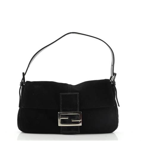 fendi black suede bag